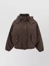 Brunello Cucinelli Cropped Down Jacket Casual Jackets And Parka Brown In Brown