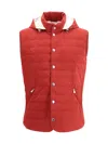 Brunello Cucinelli Multicolor Polyester Sleveless Jacket In Red