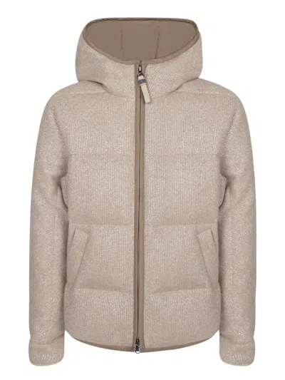 Brunello Cucinelli Down Jackets In Brown
