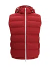Brunello Cucinelli Down Jacket Vest In Red