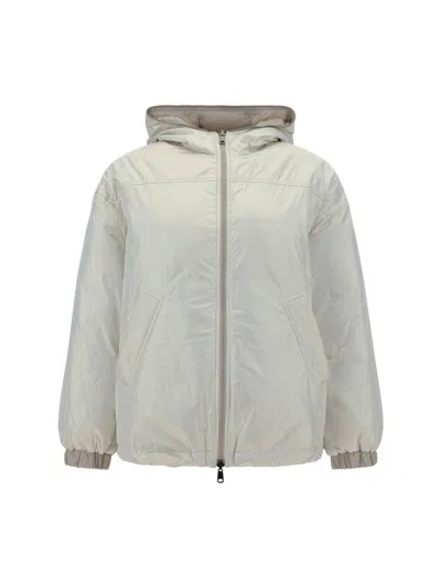 Brunello Cucinelli Down Jackets In White