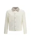 Brunello Cucinelli White Cotton Denim Jacket In White