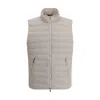 Brunello Cucinelli Padded Sleeveless Jacket In Gray