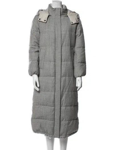 Pre-owned Brunello Cucinelli Down Parka In Gray