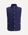 Brunello Cucinelli Down Vest In Blue
