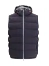 Brunello Cucinelli Down Vest In Blue
