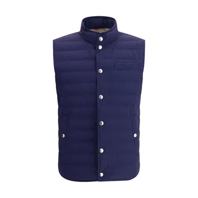 Brunello Cucinelli Down Vest In Black