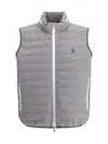 Brunello Cucinelli Quilted Zipped Gilet In Grigio