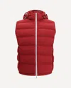 Brunello Cucinelli Down Jacket Vest In Red