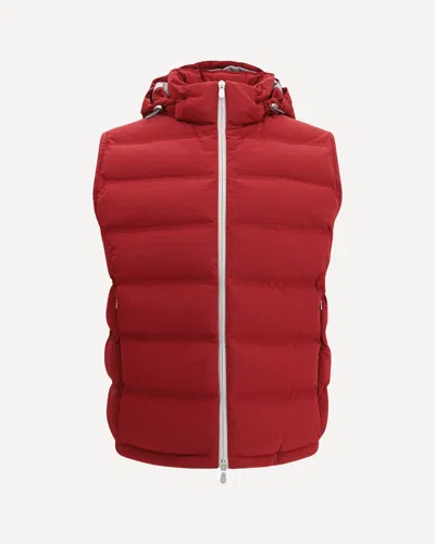 Brunello Cucinelli Down Jacket Vest In Red
