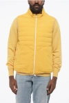 Brunello Cucinelli Down Vest With Front Zip In Yellow
