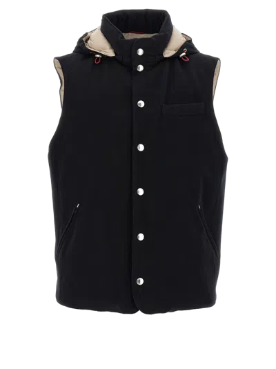 Brunello Cucinelli Down-filled Wool Vest In Multi