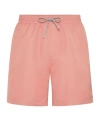 Brunello Cucinelli Straight-leg Mid-length Logo-embroidered Swim Shorts In Pink