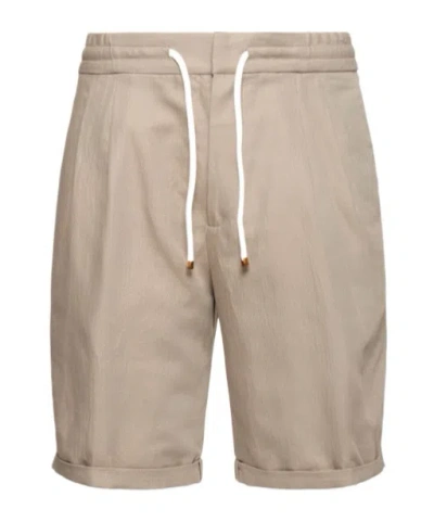 Brunello Cucinelli Drawstring Bermuda Shorts In Brown