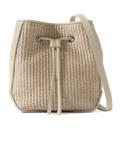 Brunello Cucinelli Drawstring Bucket Bag In Brown