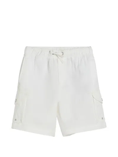Brunello Cucinelli Kids' Drawstring Cargo Bermuda Shorts In Neutral