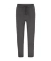 Brunello Cucinelli Men Techno Cotton Fleece Trousers In Black