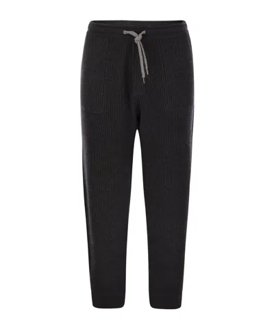 Brunello Cucinelli Drawstring Casual Pants In Black