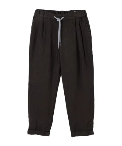 Brunello Cucinelli Drawstring Casual Pants In Animal Print