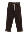 Brunello Cucinelli Drawstring Casual Pants In Brown