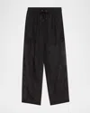 Brunello Cucinelli Pleat-detail Wide-leg Jeans In Black