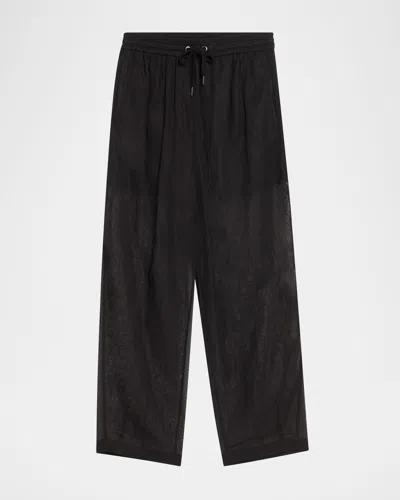 Brunello Cucinelli Pleat-detail Wide-leg Jeans In Black