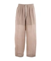 Brunello Cucinelli Drawstring Design Casual Pants In Nude