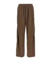 Brunello Cucinelli Elastic Waistband Wide Leg Trousers With Side Stripe Detail