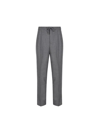 BRUNELLO CUCINELLI BRUNELLO CUCINELLI PLEATED TAPERED LEG TROUSERS