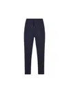 Brunello Cucinelli Men Leisure Fit Trousers In Virgin Wool Flannel With Drawstring And Double Darts In Blue