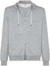 Brunello Cucinelli Cashmere And Silk French Terry Sweatshirt In Grau