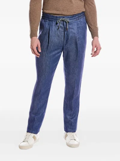 Brunello Cucinelli Drawstring Jeans In Blue