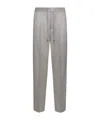 Brunello Cucinelli Wool Flannel Jogger Pants In Grigio Perla