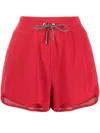 Brunello Cucinelli Drawstring Knit Shorts In Rot