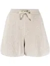 Brunello Cucinelli Drawstring Knitted Shorts In Neutrals