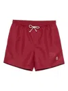 Brunello Cucinelli Comfortable Swim Shorts Featuring Pockets In Red