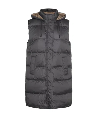 Brunello Cucinelli Drawstring Quilted Padded Gilet In Black