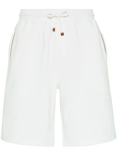 Brunello Cucinelli Drawstring Shorts In 白色