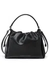 Brunello Cucinelli Soft Leather Pouch Bag With Monili In Black