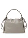 Brunello Cucinelli Small Soft Leather Mellow Bucket Bag In Gray