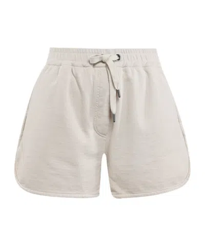 Brunello Cucinelli Drawstring Sports Shorts In White