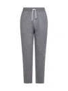 Brunello Cucinelli Drawstring Straight Leg Pants In Grey