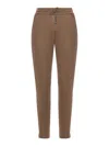 Brunello Cucinelli Drawstring-waist Tapered Trousers In Brown