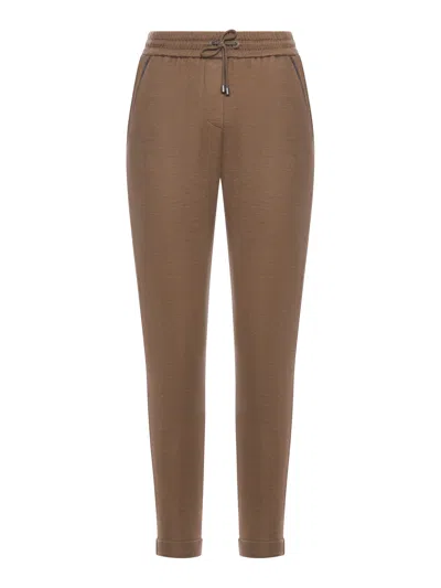 BRUNELLO CUCINELLI BRUNELLO CUCINELLI ELASTIC WAISTBAND DRAWSTRING JOGGERS
