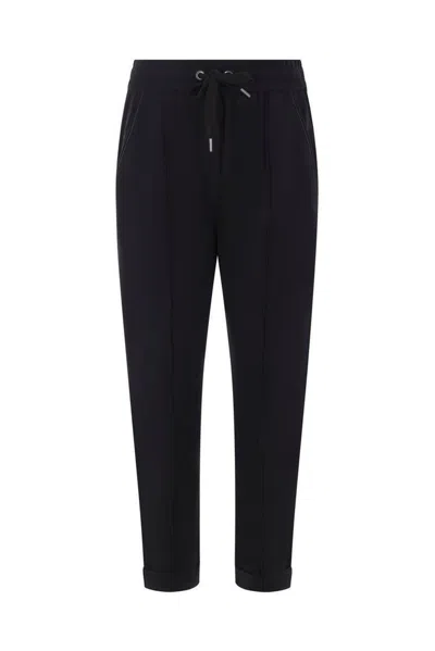 Brunello Cucinelli Monili-detail Track Trousers In Black