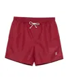 Brunello Cucinelli Comfortable Swim Shorts Featuring Pockets In Burgundy