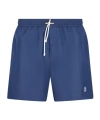 Brunello Cucinelli Straight-leg Mid-length Logo-embroidered Swim Shorts In Blue