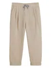 Brunello Cucinelli Drawstring-waist Trousers In 中性色