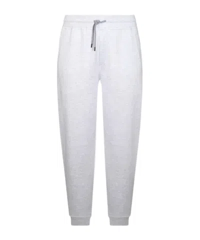 Brunello Cucinelli Drawstring Tapered-leg Joggers In White