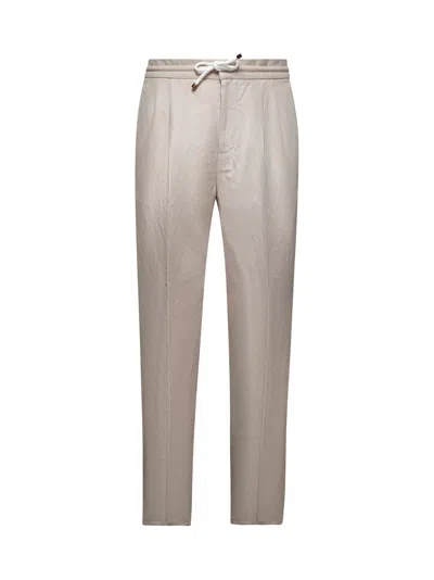 BRUNELLO CUCINELLI DRAWSTRING TAPERED LEG TROUSERS